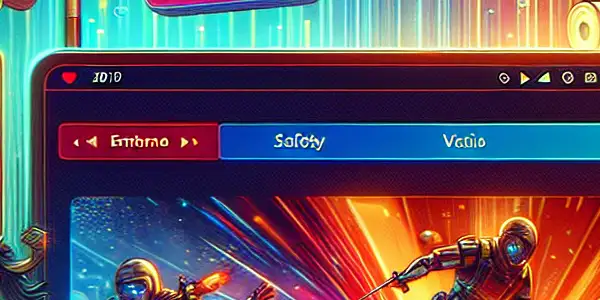 A vibrant digital interface showcasing an adult entertainment platform with action-packed erotic content and privacy features.